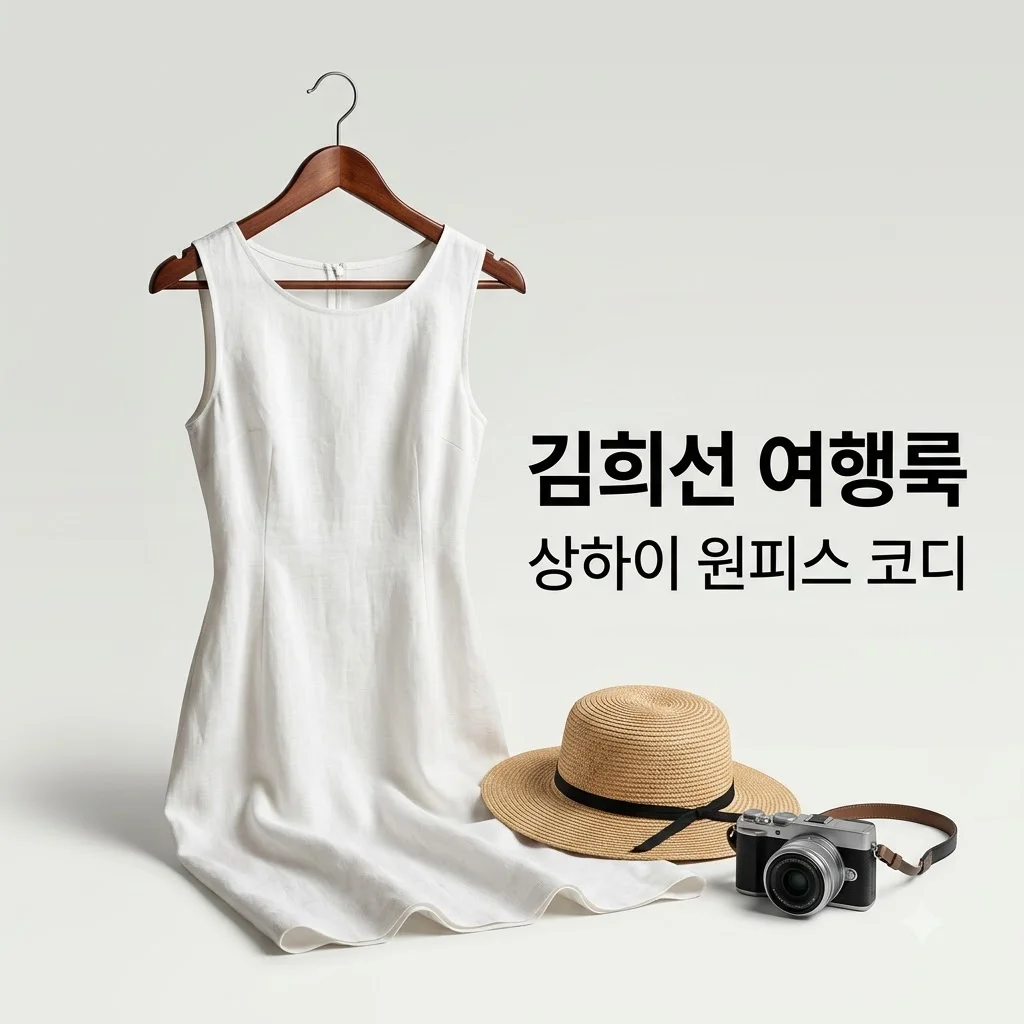 50세 여배우 김희선 상하이 여행룩 따라잡기 센스있는 원피스 코디법