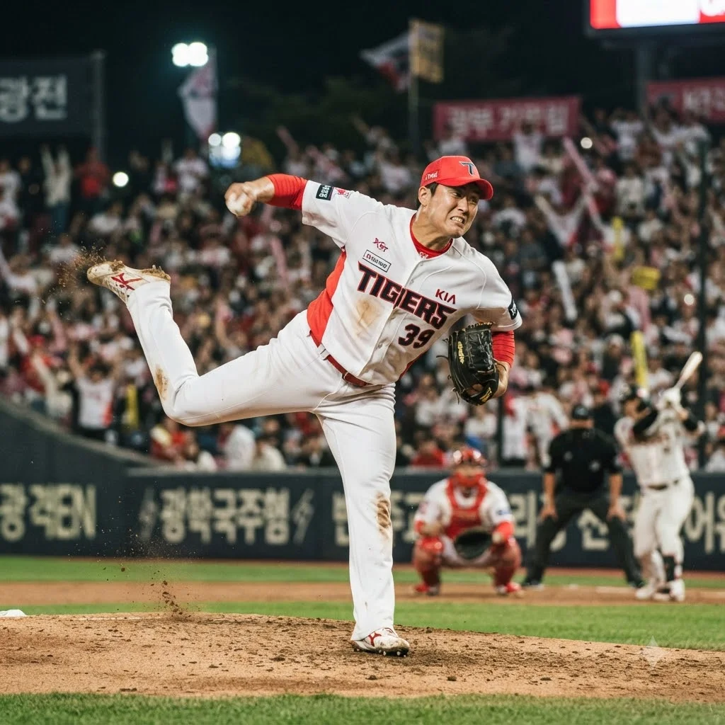 곽빈 MLB 4개 구단 스카우트 진진한 관찰 속 최고 159km 폭포수 투구