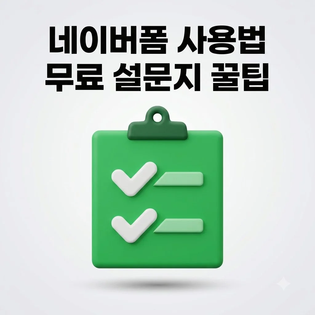 Naver폼 사용법과 무료 설문지 만들기 꿀팁 총정리