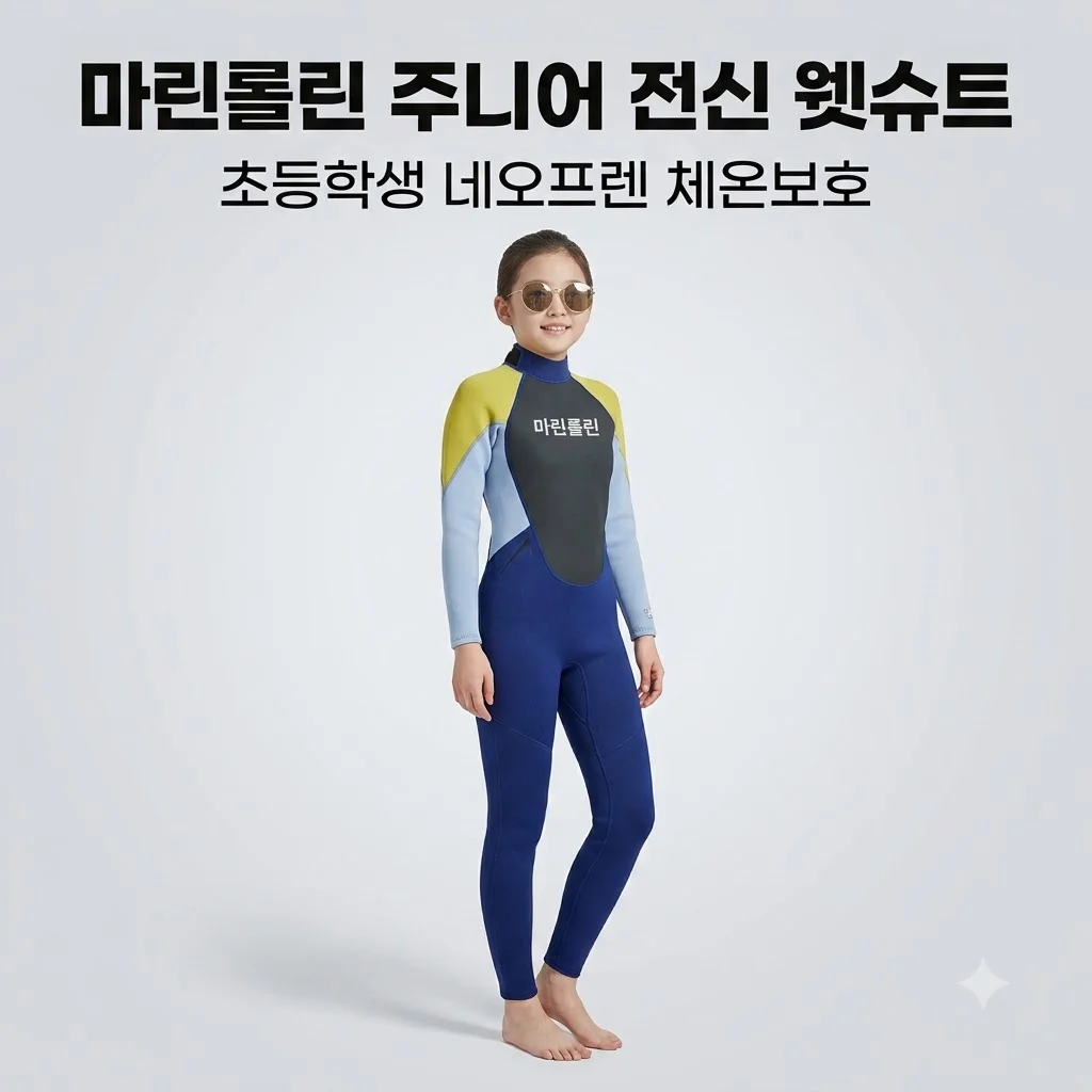 마린롤린 주니어 웻슈트 초등 전신 네오프렌 체온보호 성능 후기
