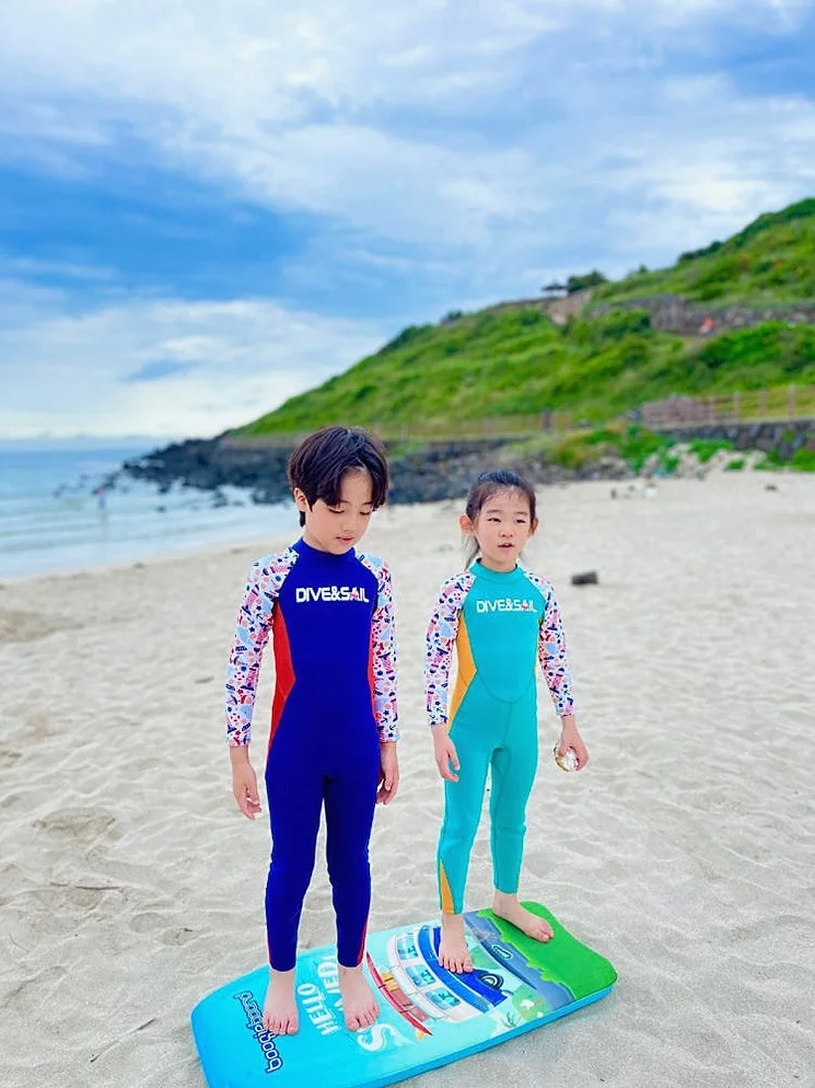 마린롤린 유아래쉬가드 키즈서핑슈트 아동 전신 네오프렌 어린이 보온 웻슈트 수영복 바다생존 상세 이미지 6