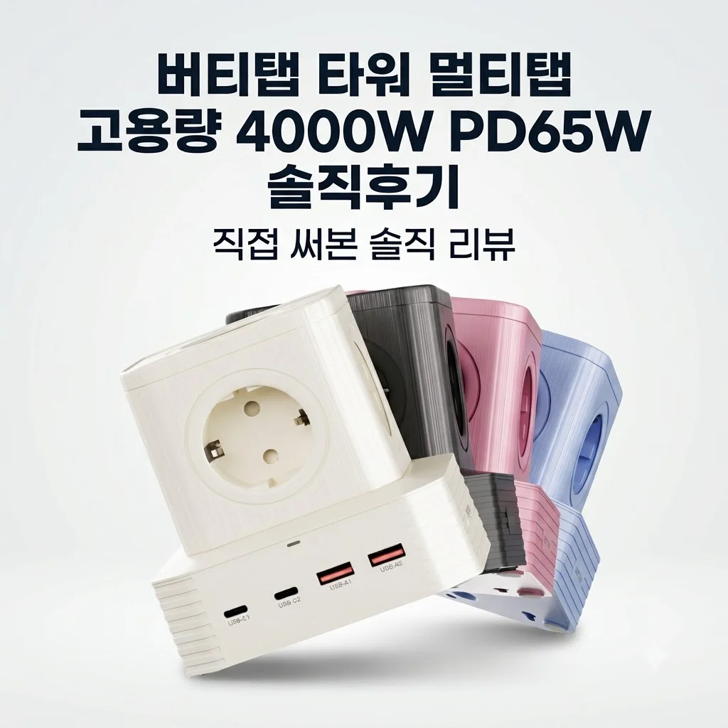 버티탭 타워 멀티탭 고용량 4000W PD65W 솔직후기