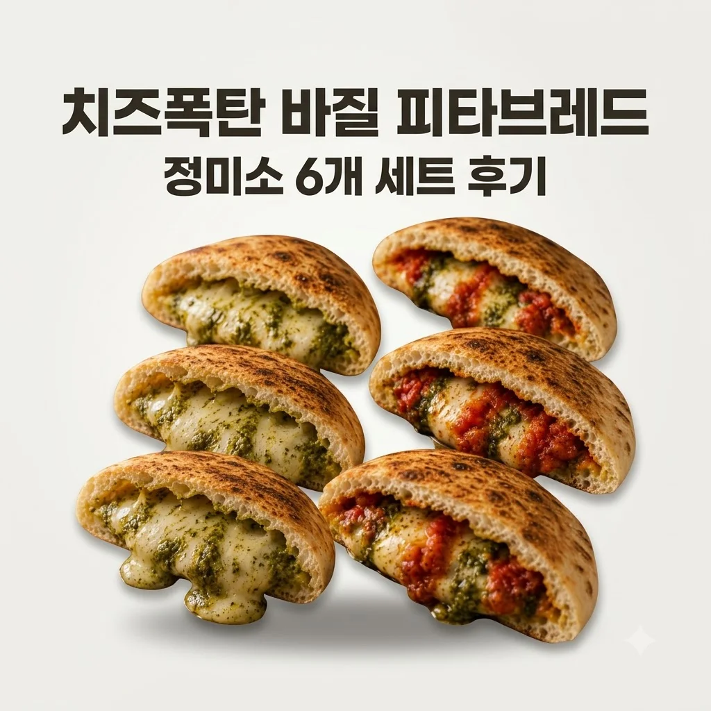정미소 피타브레드 샌드위치 바질치즈 6개 치즈폭탄 솔직후기