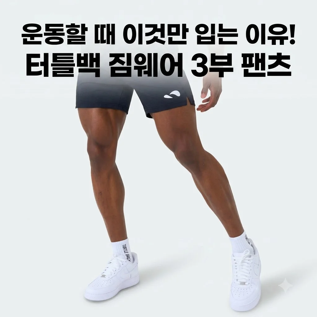 터틀백 짐웨어 3부 팬츠 운동할 때 이것만 입는 이유