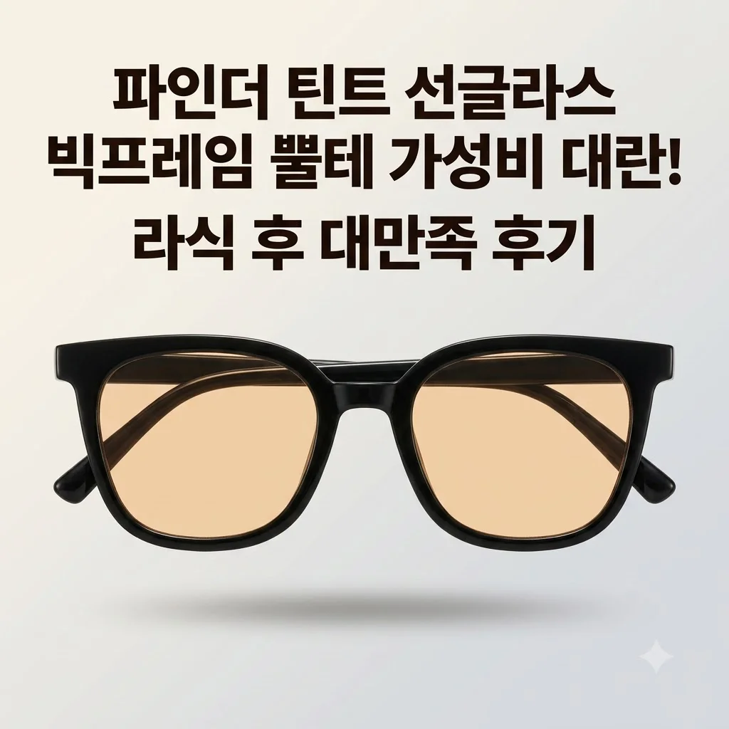 파인더 틴트 선글라스 빅프레임 뿔테 가성비 대란! 라식 후 대만족 후기