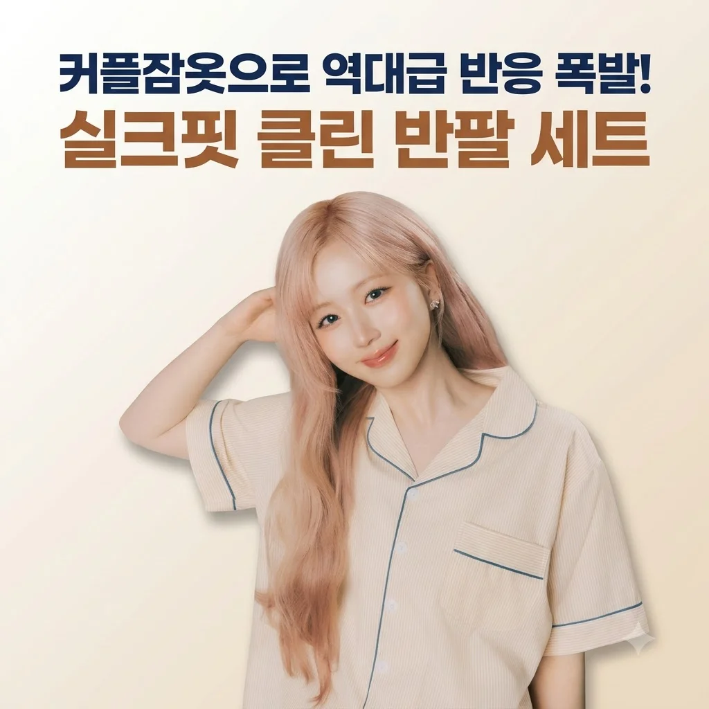 실크핏 클린 반팔 파자마 세트 커플잠옷으로 역대급 반응 폭발한 이유