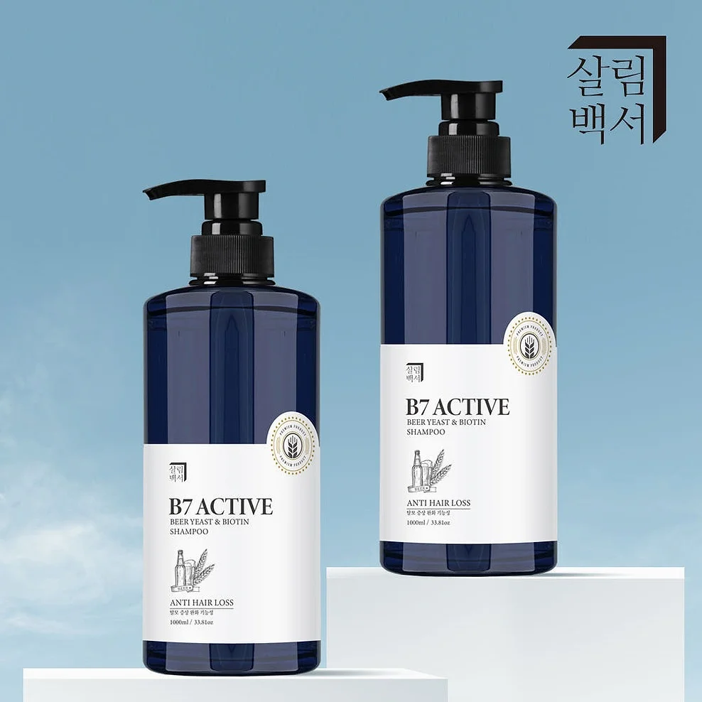 1+1 살림백서 탈모 샴푸 엑티브B7 맥주효모 앤 비오틴 1000ml 남자 여자 바이오틴 상세 이미지 3