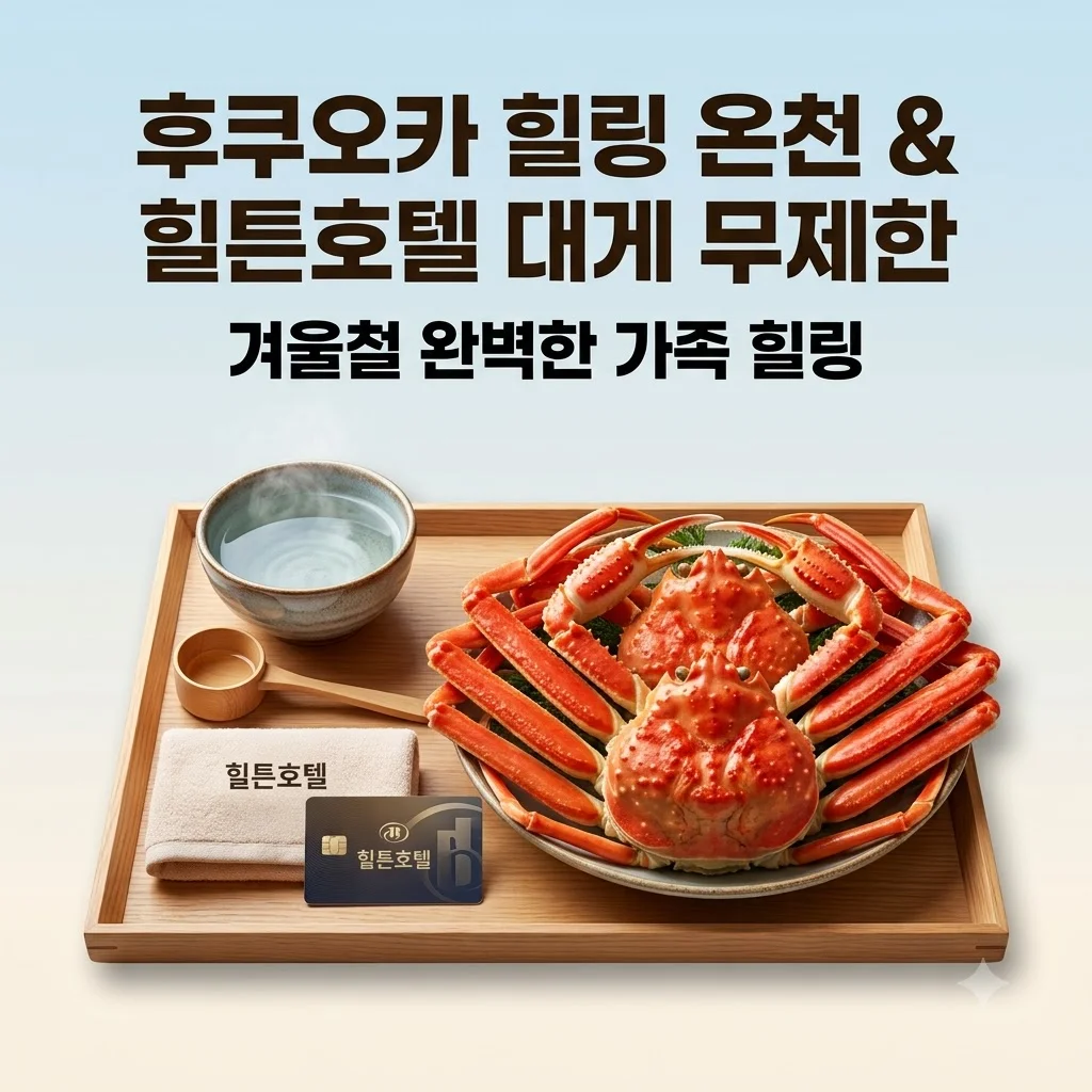 후쿠오카 3일 온천과 힐튼호텔 대게 무제한 749,000원부터