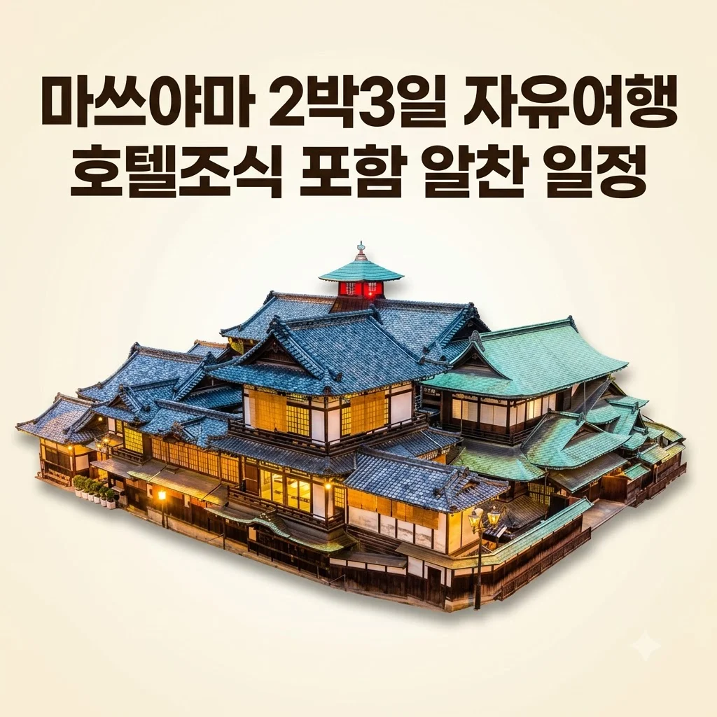 마쓰야마 2박3일 자유여행 49만원대 호텔조식 포함 알찬 일정