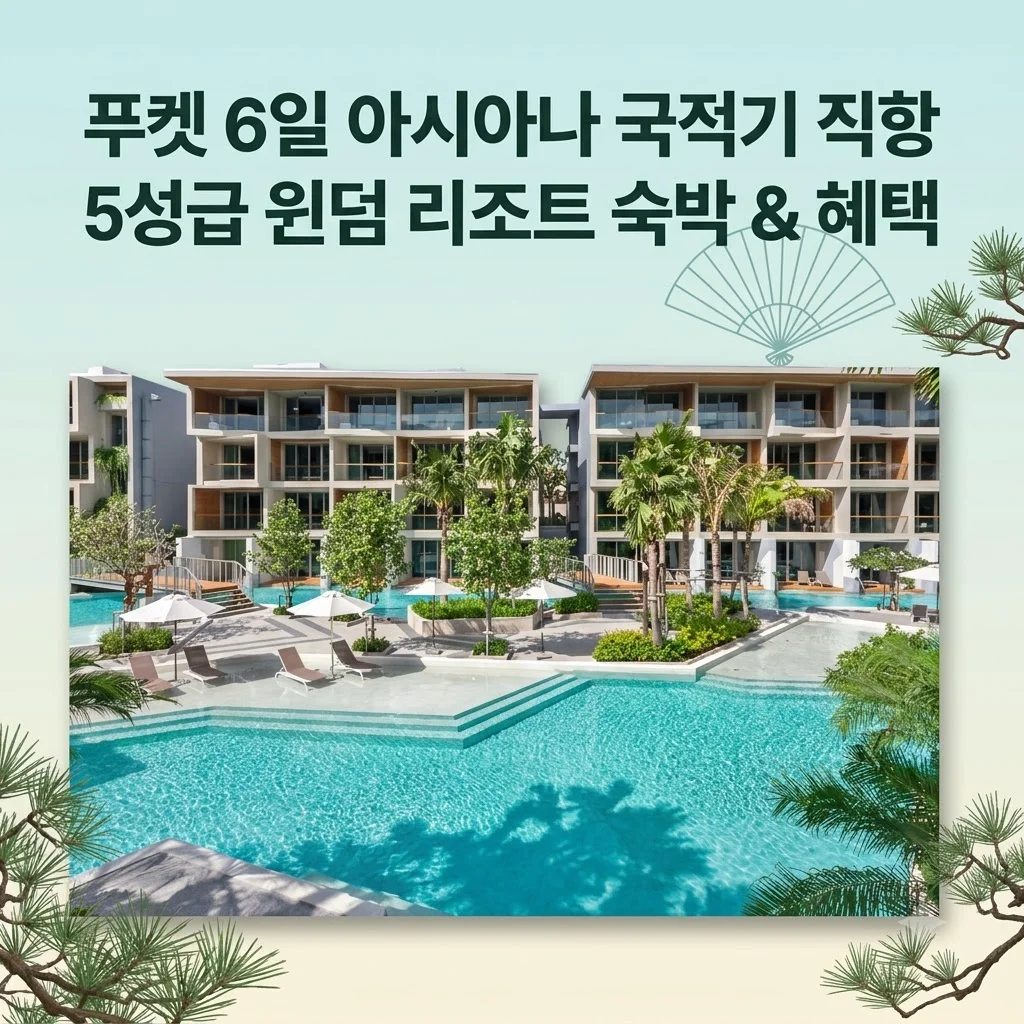 푸켓 6일 여행 81만원대 아시아나 국적기와 5성급 윈덤 리조트 혜택