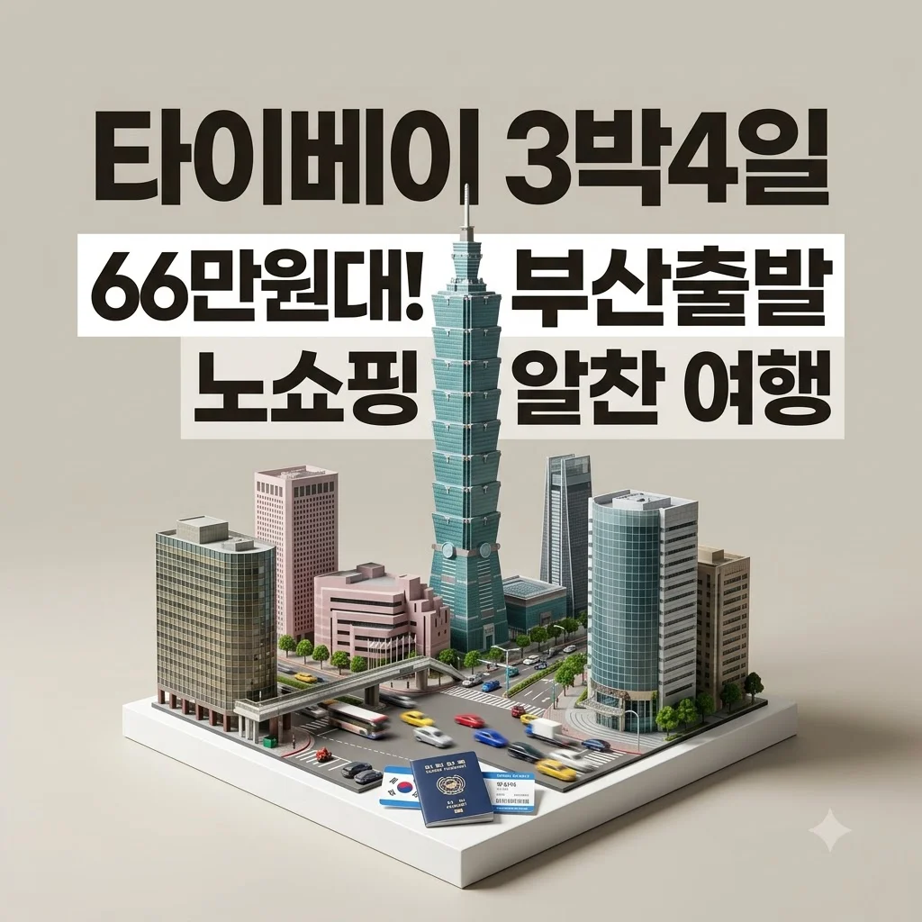 타이베이 3박4일 66만원대! 부산출발 노쇼핑 알찬 여행