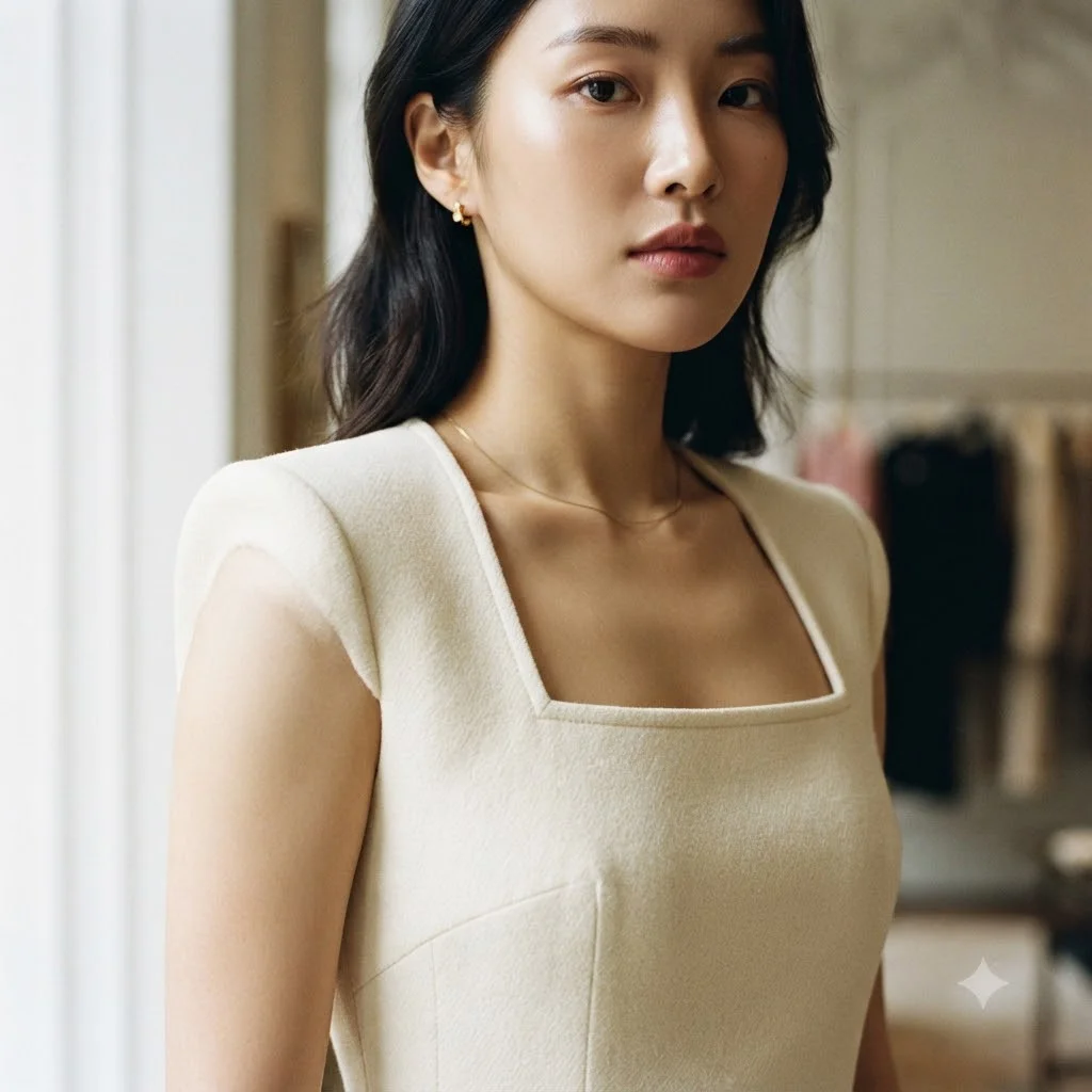 넥라인과 실루엣으로 완성하는 비율 보정 비법